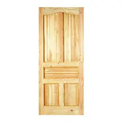 HOLZTEK - Puerta Exterior Madera pino oregón 80x200 cm Ranco 132 Natural