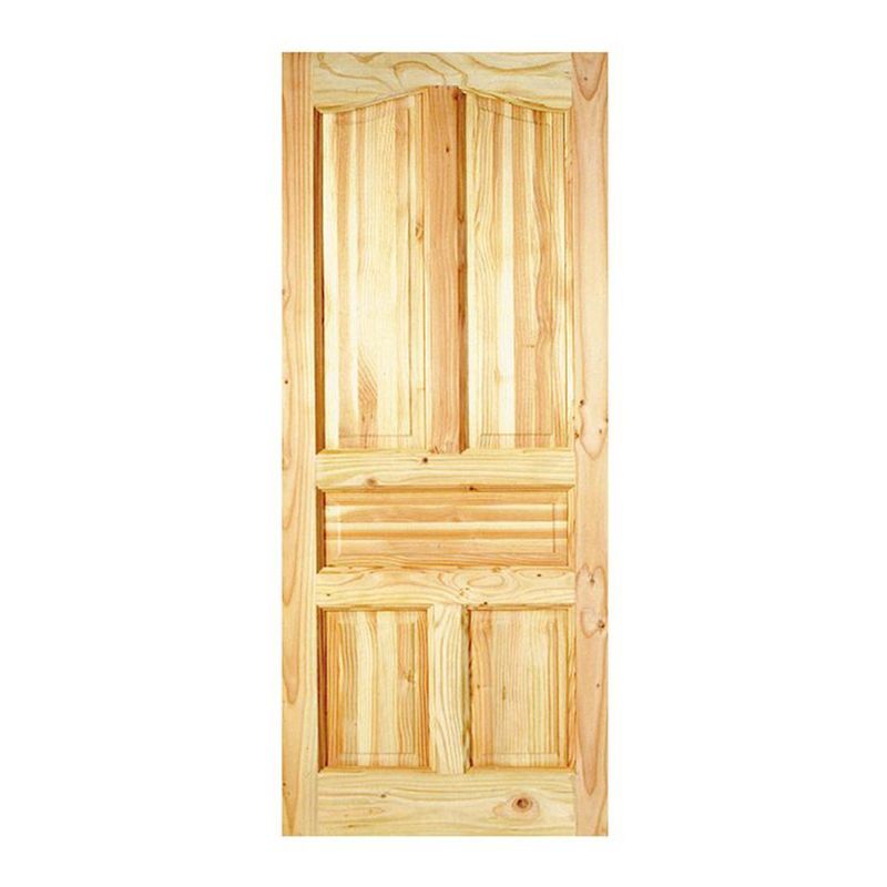 HOLZTEK - Puerta Exterior Madera pino oregón 70x220 cm Ranco 132 Natural