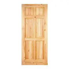 HOLZTEK - Puerta Exterior Madera pino oregón 100x200 cm Maihue 150 Natural