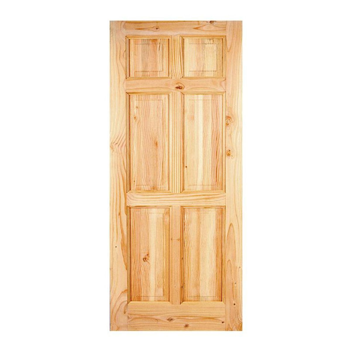 HOLZTEK - Puerta Exterior Madera pino oregón 70x210 cm Maihue 150 Natural