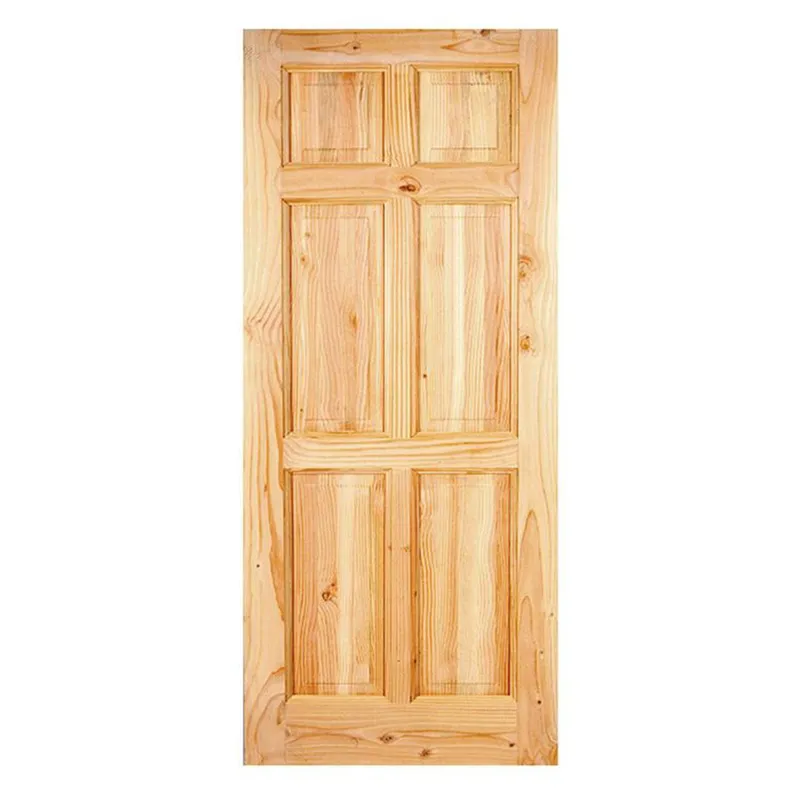 HOLZTEK - Puerta Exterior Madera pino oregón 90x210 cm Maihue 150 Natural