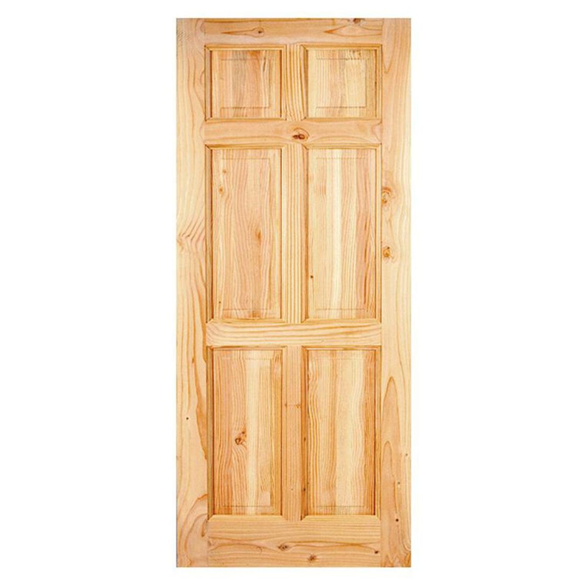 HOLZTEK - Puerta Exterior Madera pino oregón 100x210 cm Maihue 150 Natural