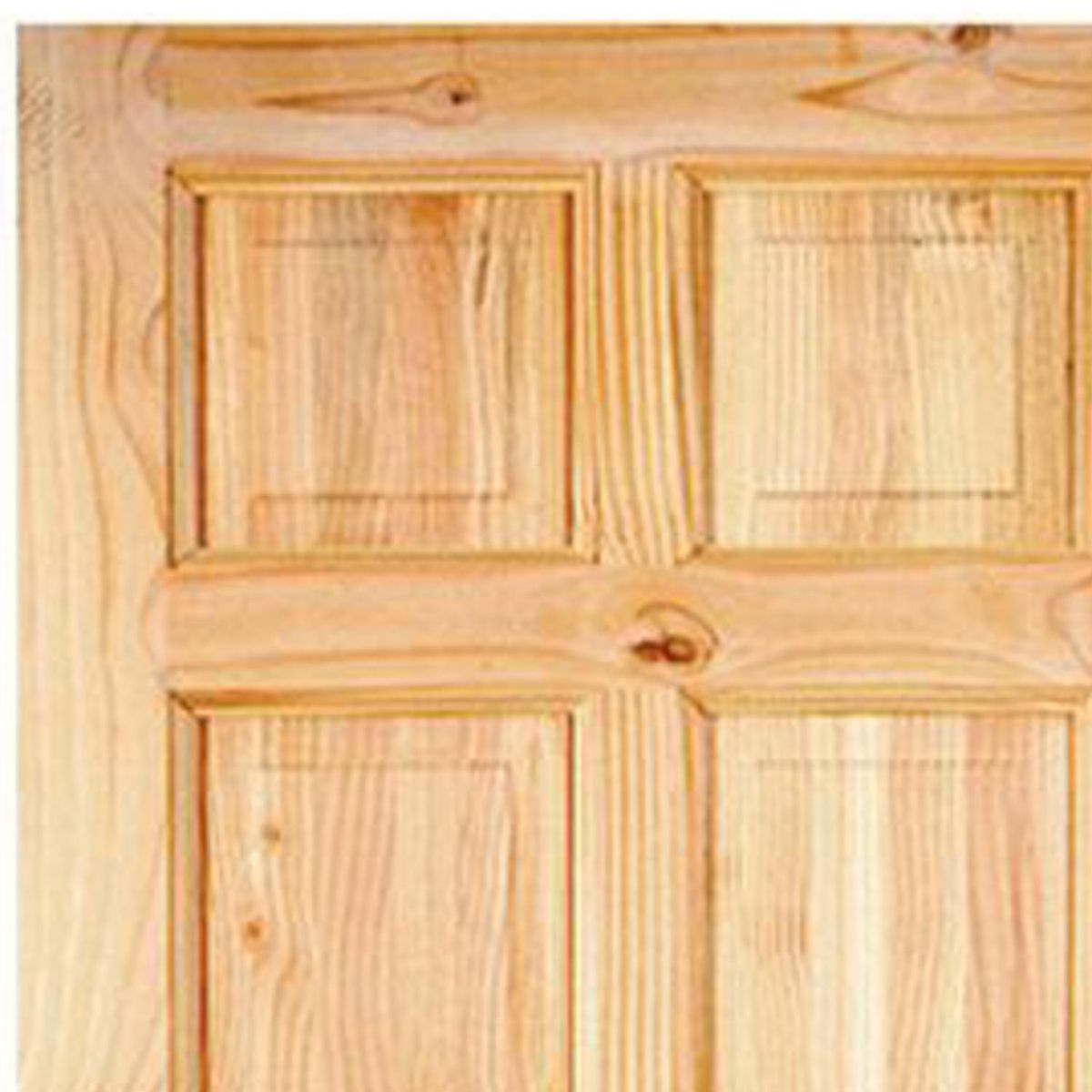 HOLZTEK - Puerta Exterior Madera pino oregón 80x220 cm Maihue 150 Natural
