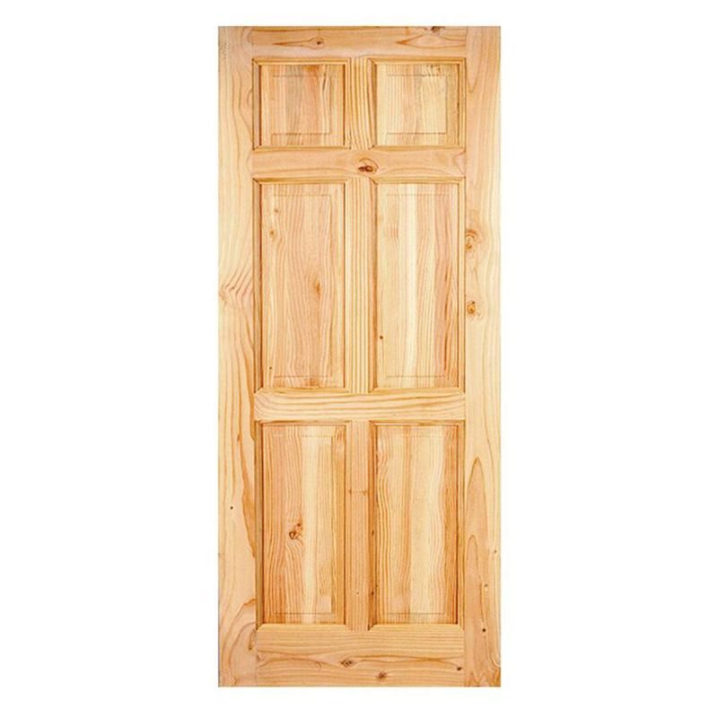 HOLZTEK - Puerta Exterior Madera pino oregón 100x220 cm Maihue 150 Natural