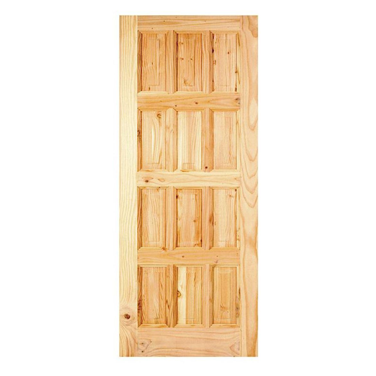 HOLZTEK - Puerta Exterior Madera pino oregón 70x200 cm Maihue 151 Natural