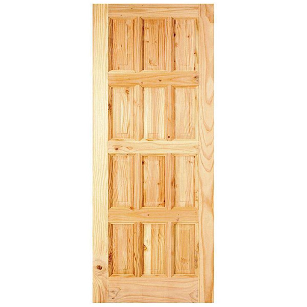 HOLZTEK - Puerta Exterior Madera pino oregón 80x200 cm Maihue 151 Natural