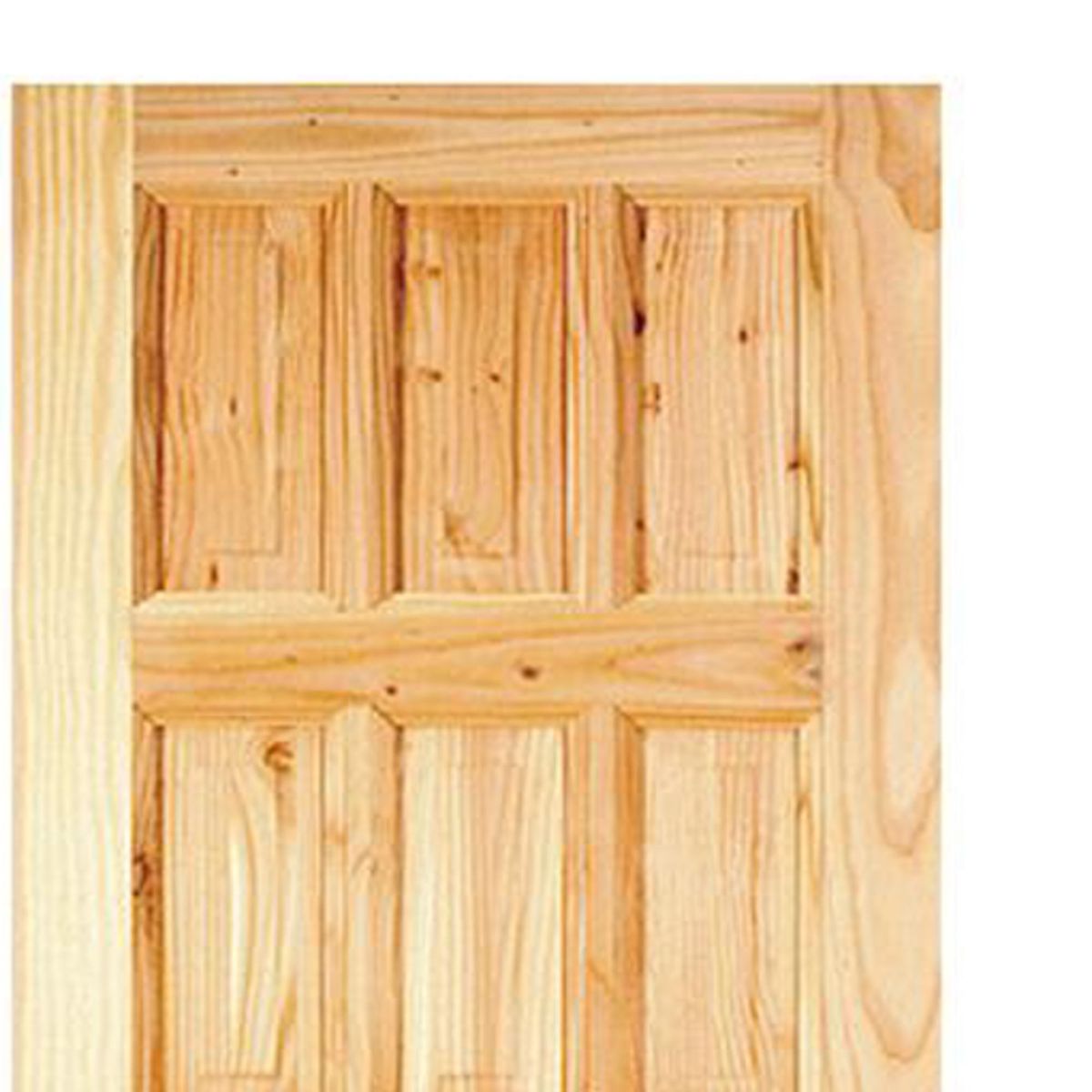HOLZTEK - Puerta Exterior Madera pino oregón 80x200 cm Maihue 151 Natural