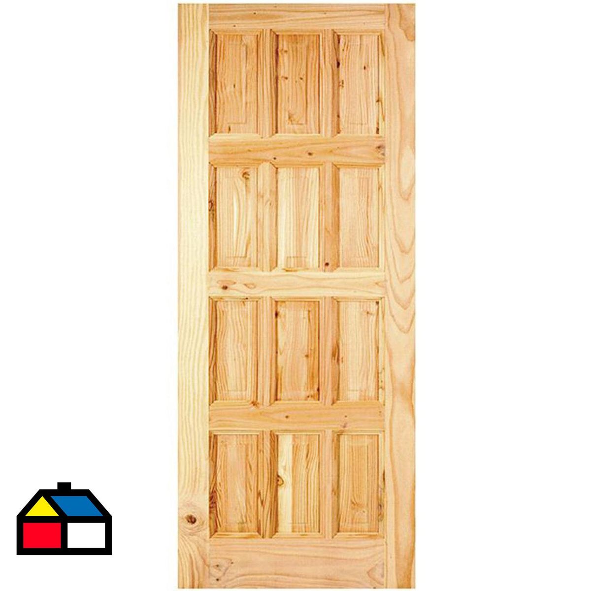 HOLZTEK - Puerta Exterior Madera pino oregón 85x200 cm Maihue 151 Natural