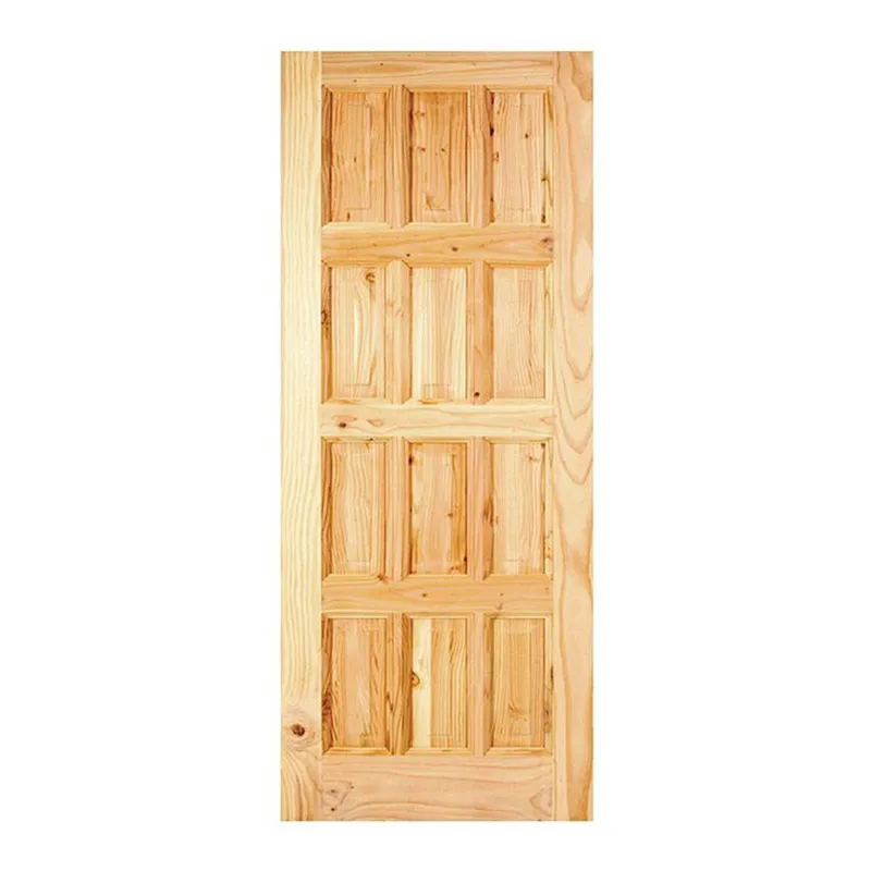 HOLZTEK - Puerta Exterior Madera pino oregón 90x200 cm Maihue 151 Natural