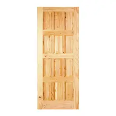 HOLZTEK - Puerta Exterior Madera pino oregón 100x200 cm Maihue 151 Natural
