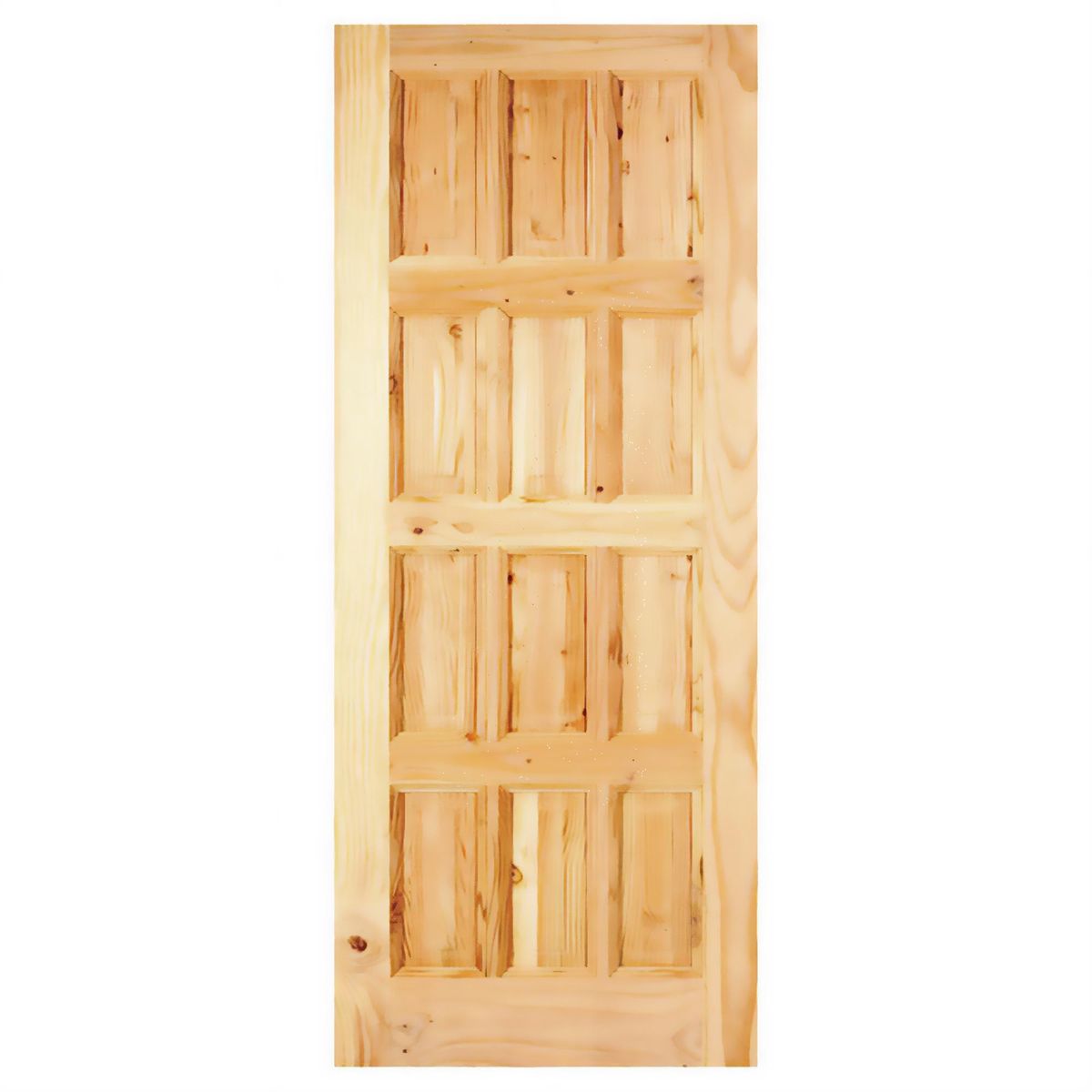 HOLZTEK - Puerta Exterior Madera pino oregón 70x210 cm Maihue 151 Natural