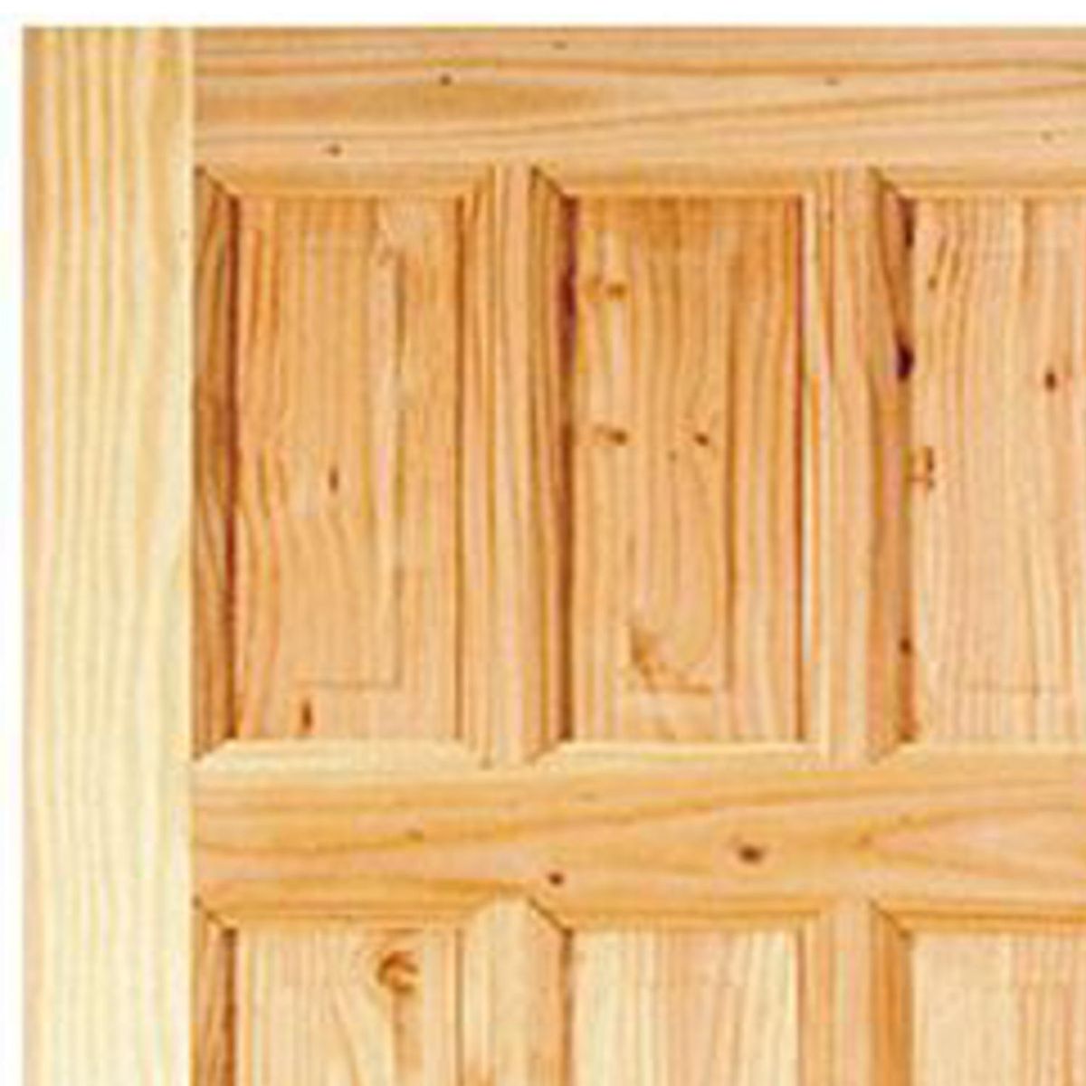 HOLZTEK - Puerta Exterior Madera pino oregón 75x210 cm Maihue 151 Natural