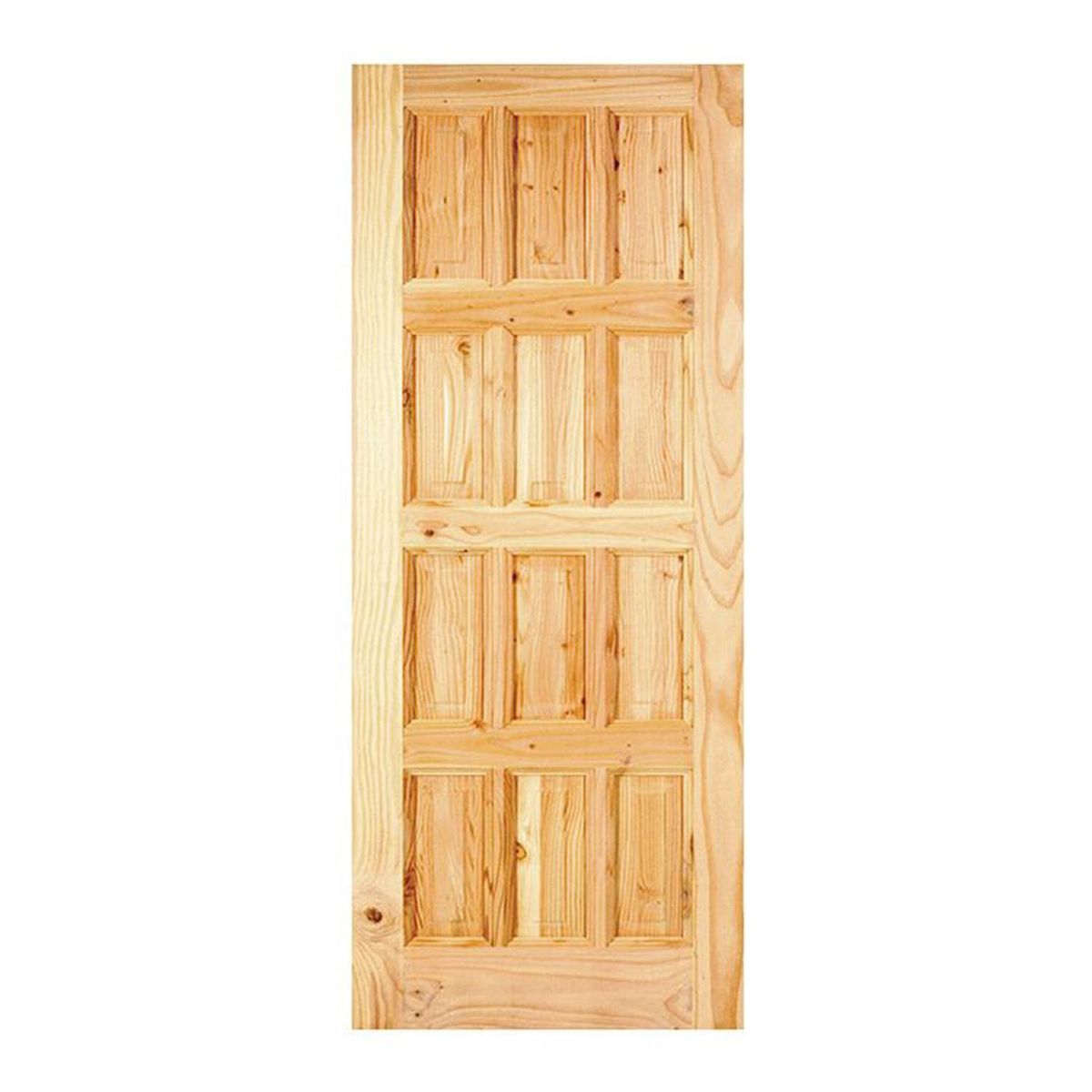 HOLZTEK - Puerta Exterior Madera pino oregón 80x210 cm Maihue 151 Natural
