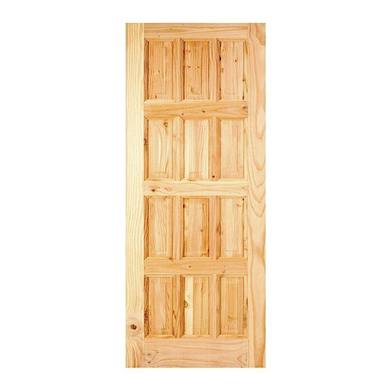 HOLZTEK - Puerta Exterior Madera pino oregón 95x210 cm Maihue 151 Natural