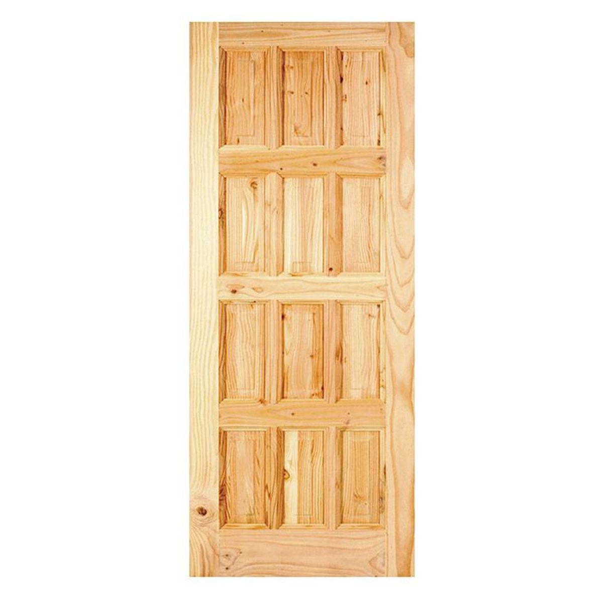 HOLZTEK - Puerta Exterior Madera pino oregón 70x220 cm Maihue 151 Natural