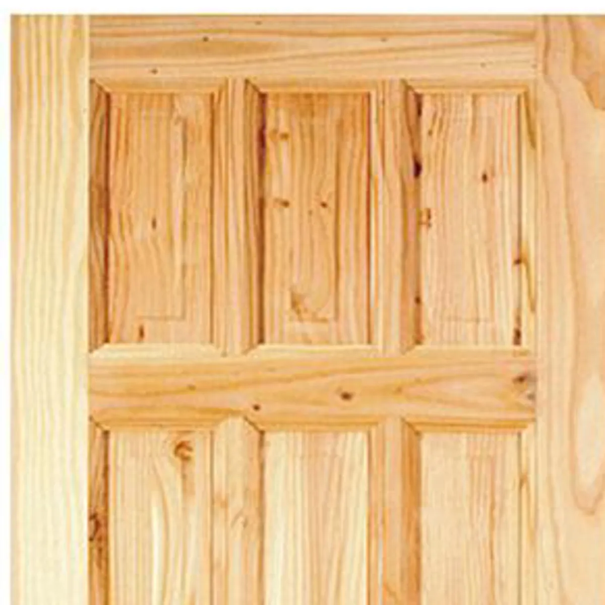 HOLZTEK - Puerta Exterior Madera pino oregón 100x220 cm Maihue 151 Natural
