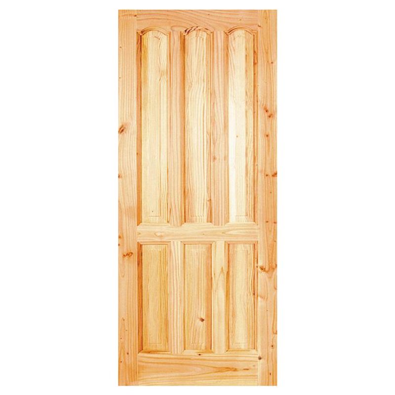 HOLZTEK - Puerta Exterior Madera pino oregón 100x210 cm Maihue 152 Natural