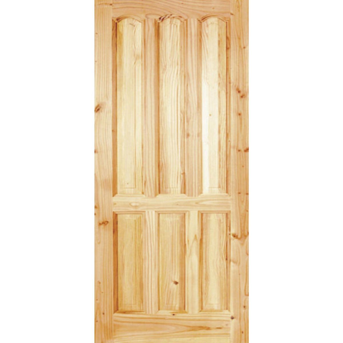 HOLZTEK - Puerta Exterior Madera pino oregón 95x220 cm Maihue 152 Natural