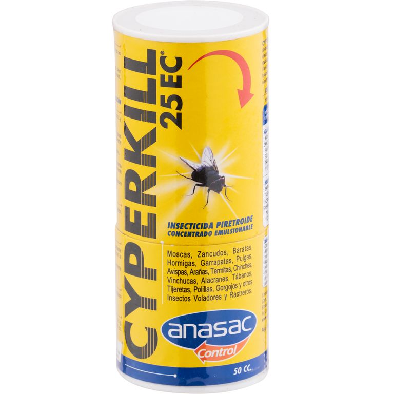 Insecticida Cyperkill 25 EC 50 cc plagas hogar