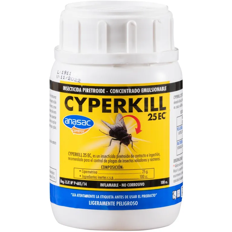Insecticida Cyperkill 25 EC 100 cc plagas hogar