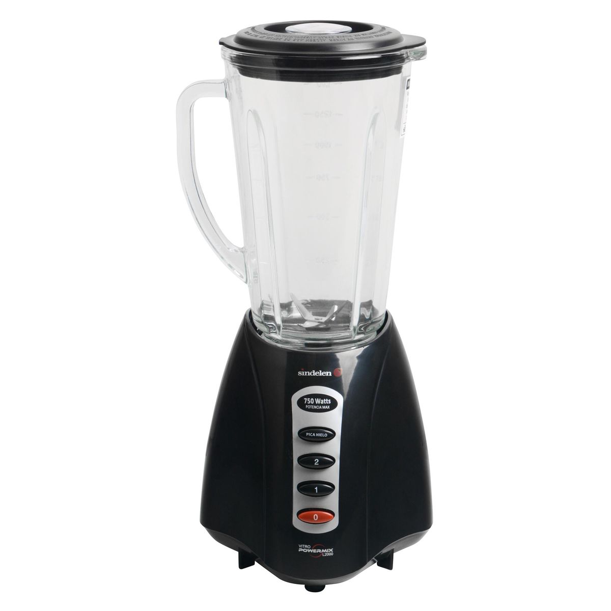 SINDELEN - Licuadora Vidrio 1.8 Litros Negro L-2000VNG