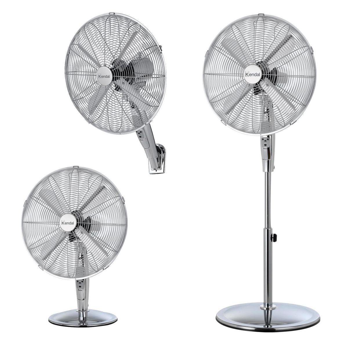 KENDAL - Ventilador 3 en 1 16" silver