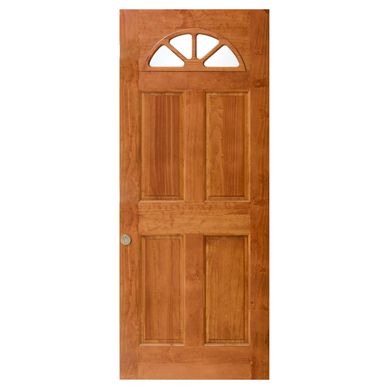 Puerta Pino Ibiza Media Luna color Cerezo 70 x 200cm con vidrio