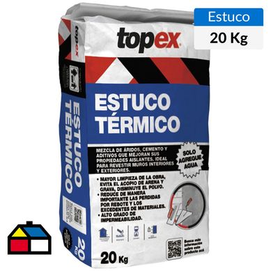Saco 20 kg Topex estuco trmico