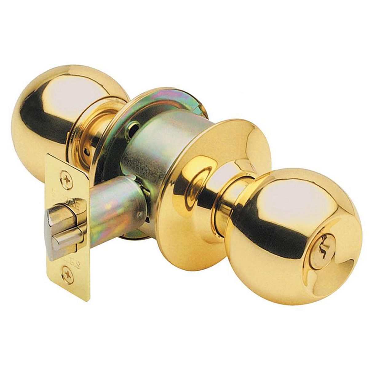 POLI - Kit Cerradura Pomo Acceso Cerrojo Auxiliar Pulido 6 Llaves