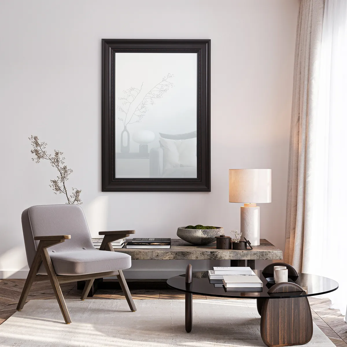 JUST HOME COLLECTION - Espejo Rectangular Tachas 78x108 cm