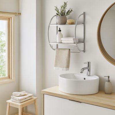 Imagen 2 del producto Toallero mural cromado