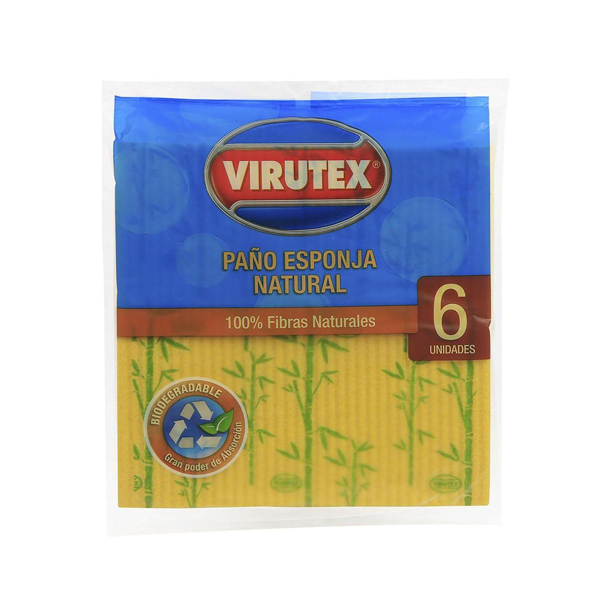 VIRUTEX - Pack de 6 Paños Esponja Virutex Ultra Absorbente Multiuso