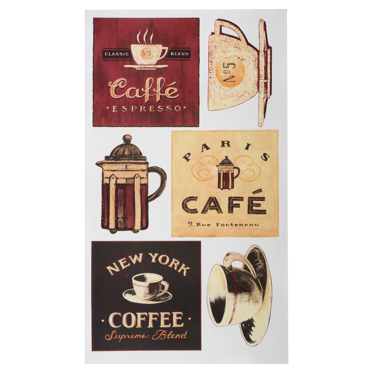ROOMMATES - Sticker decorativo café 31 unidades