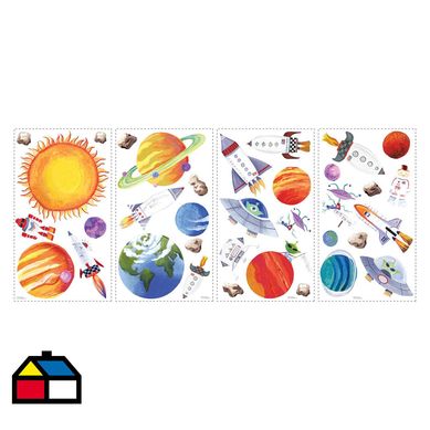 Sticker decorativo astronauta 35 unidades