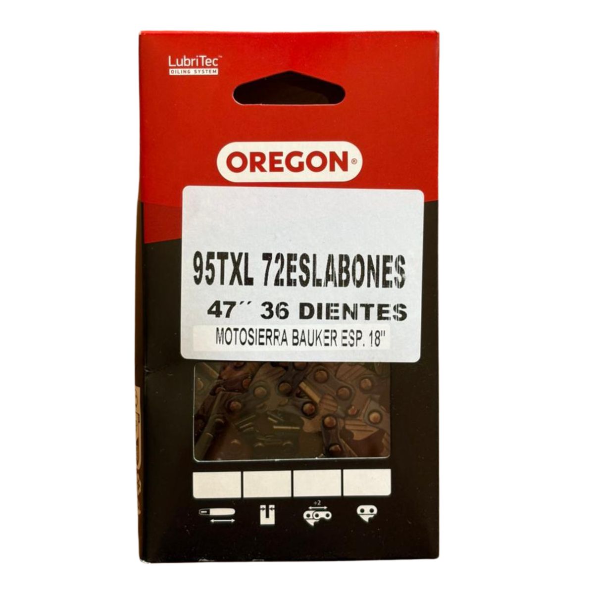 OREGON - Cadena Motosierra 0. 325" 18 Pulgadas Repuesto Corte Preciso