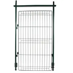 ACMANET - Kit Puerta de Reja Metal 0.75x1.25 metros Verde