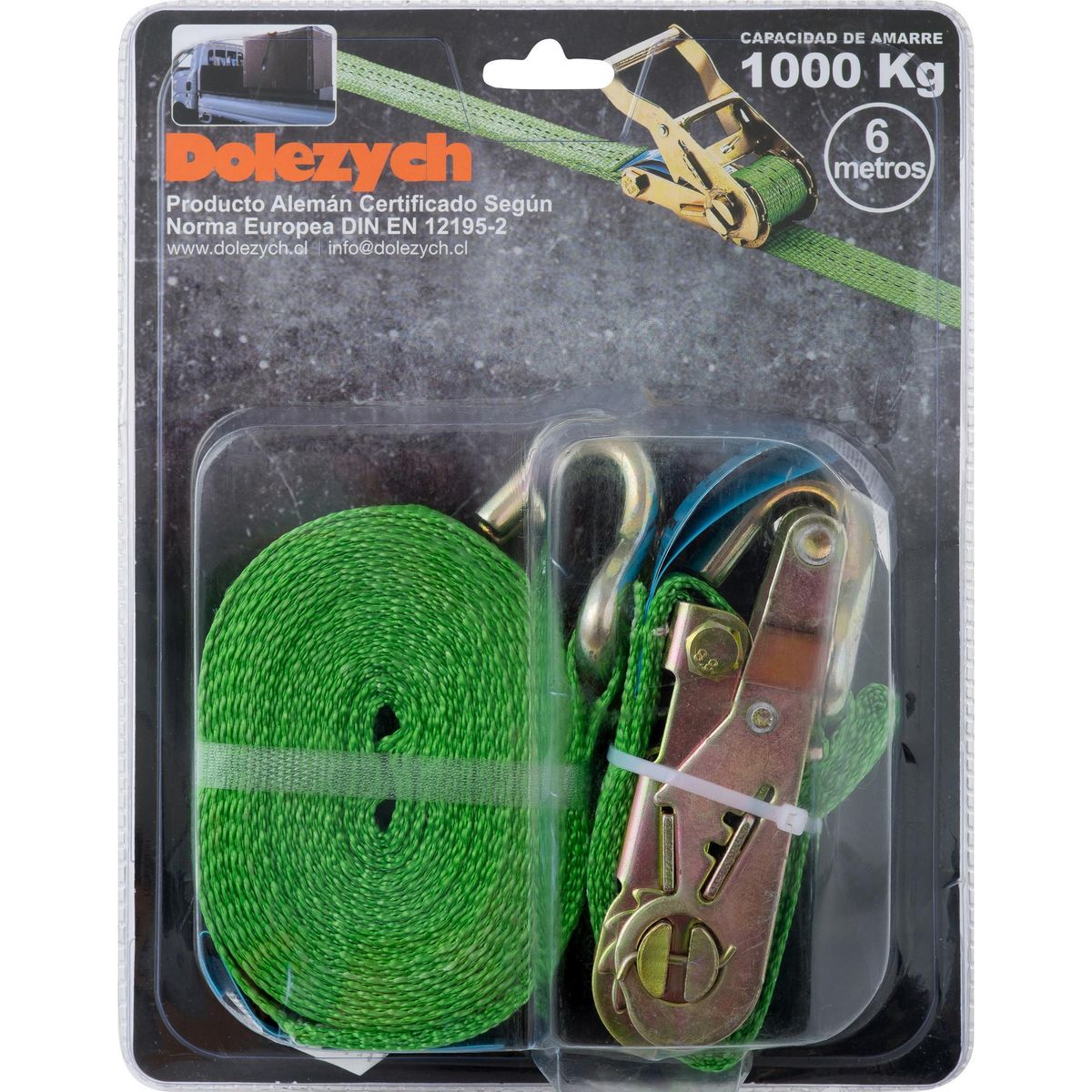 DOLEZYCH - Correa Remolque Dolezych 1000 Kg 6 metros Azul Camión