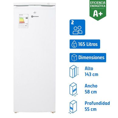 Freezer vertical 165 litros blanco