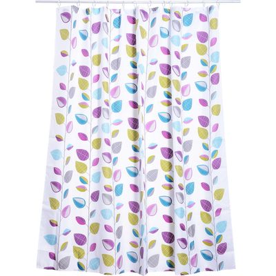 Imagen 2 del producto Cortina de baño Hojas poliéster 180x178 cm