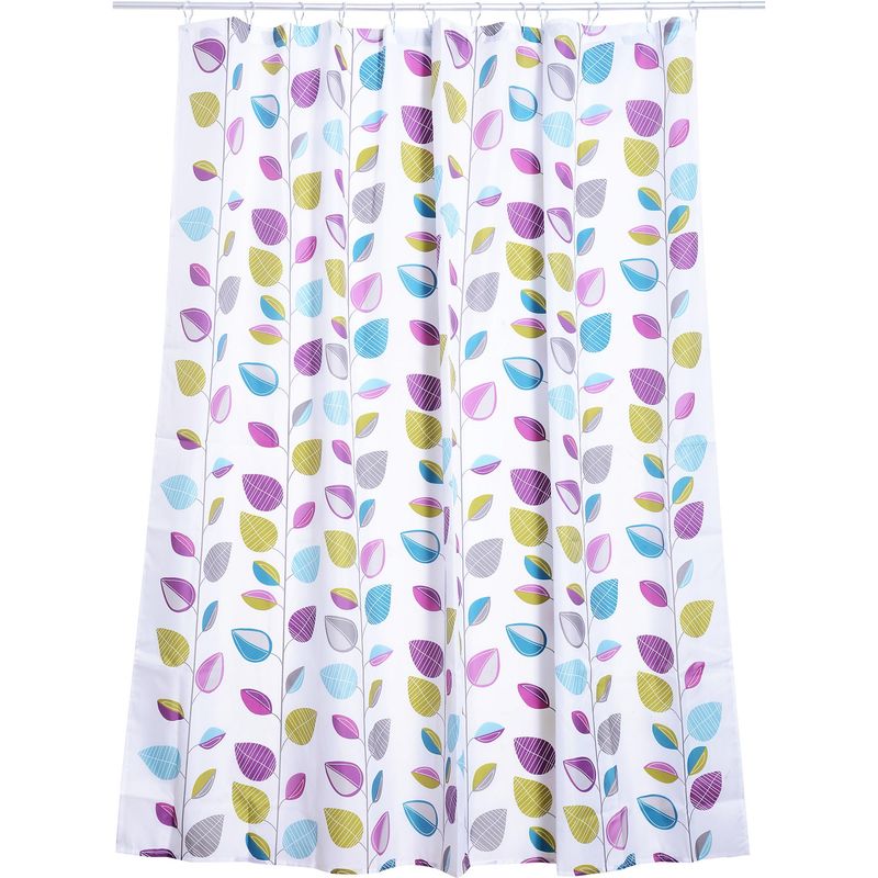 JUST HOME COLLECTION - Cortina de baño Hojas poliéster 180x178 cm