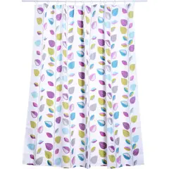 JUST HOME COLLECTION - Cortina de baño Hojas poliéster 180x178 cm