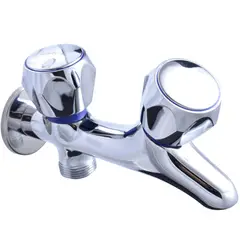 NIBSA - Llave dúplex para lavadora zincado
