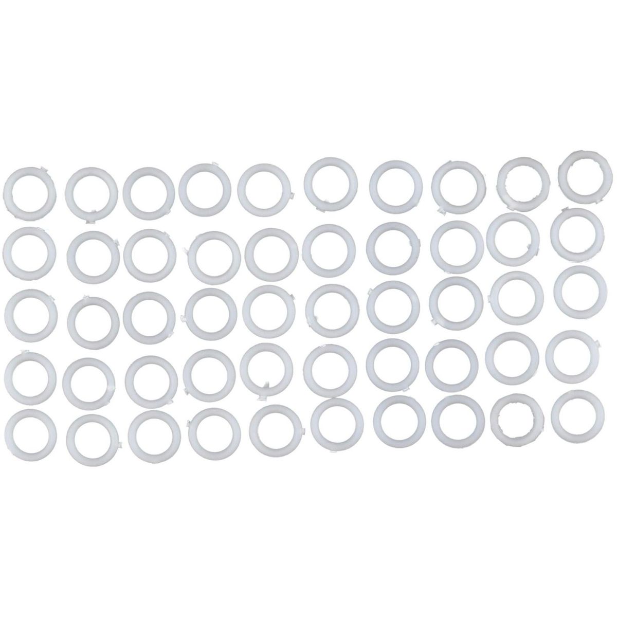 DECOROD - Set de argollas para cortina 50 unidades blanco