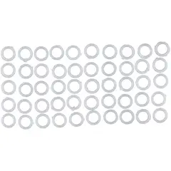 DECOROD - Set de argollas para cortina 50 unidades blanco