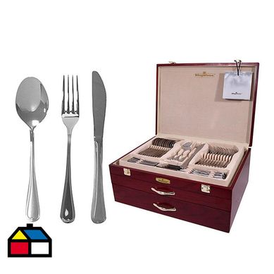 Juego de cubiertos acero 114 piezas