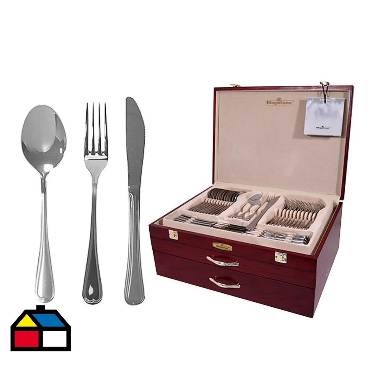 MAGEFESA - Juego de cubiertos acero 114 piezas