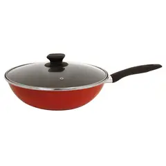 MAGEFESA - Wok 30 cm Acero Inoxidable Rojo