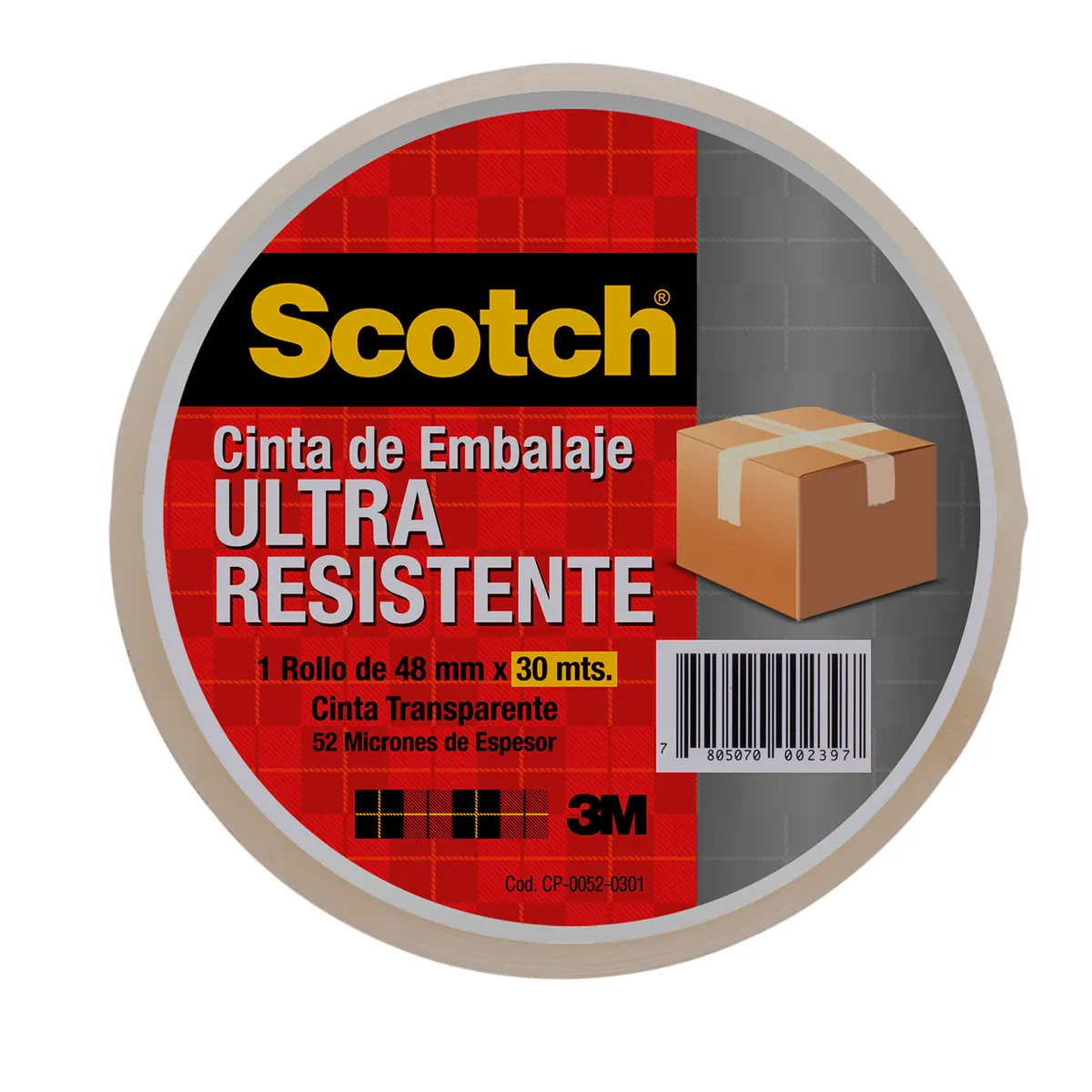 SCOTCH - Cinta Adhesivas para Embalaje Ultraresistente 48 mm x 30 mts