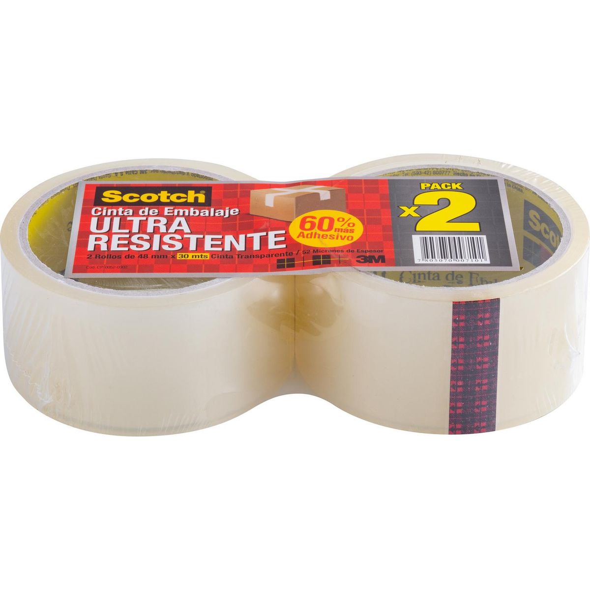 SCOTCH - Pack 2 cintas embalaje ultraresistente