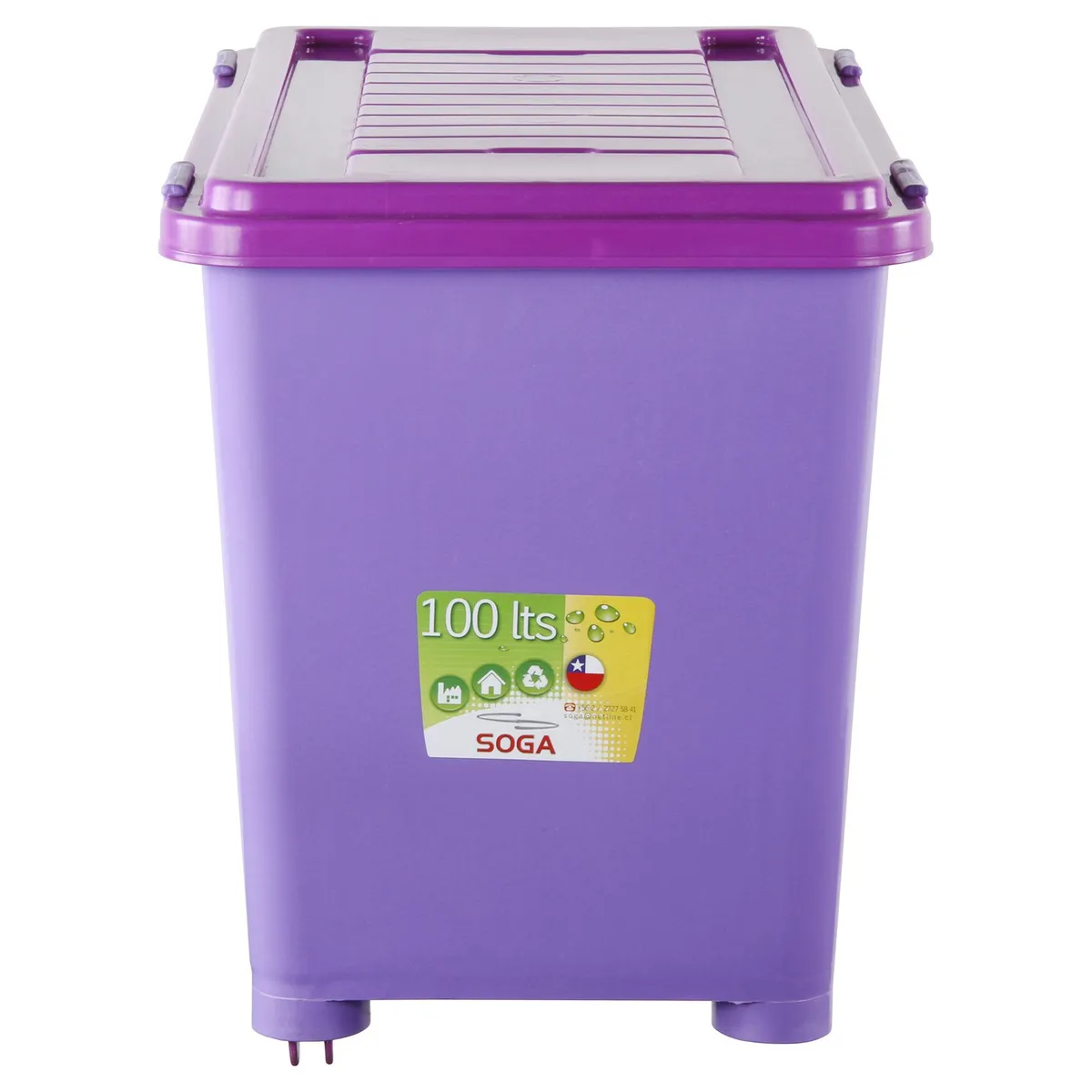SOGA - Baúl Organizador 40x48x77 cm 100 l lila y rosado